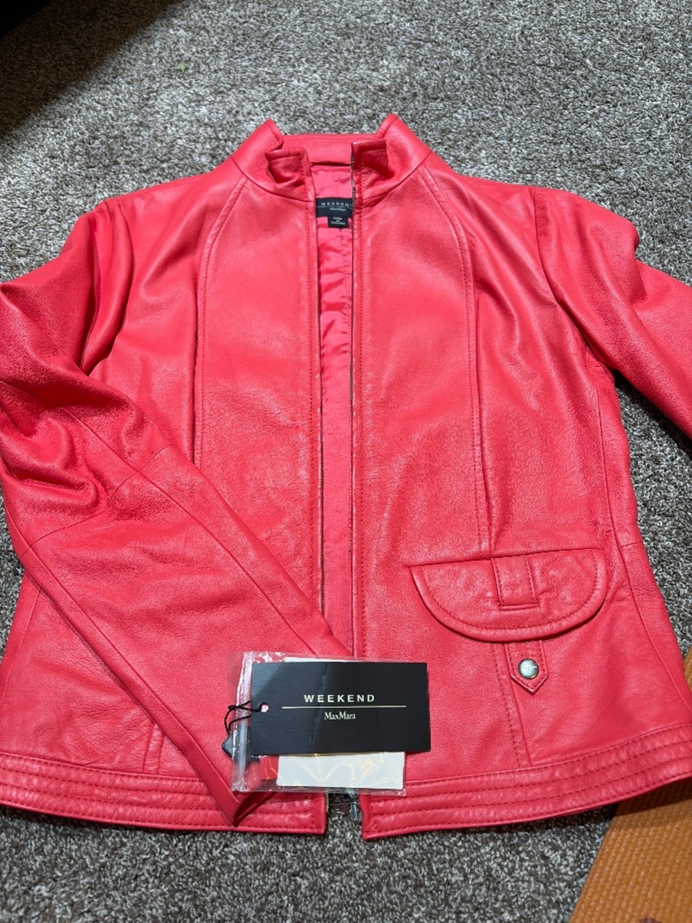 Weekend Max Mara lamb skin Leather jacket